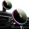 Magsafe Car Mount Charger-15W Wireless Car Charger-Magnetic Car Phone Holder