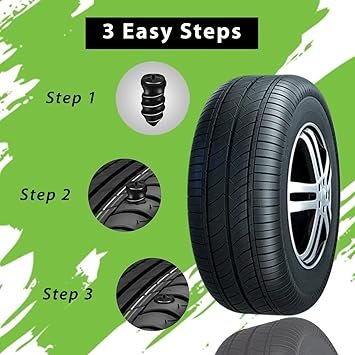 20pcs Tyre Repair Kit Tire Rubber Nails Tool SelfService Car Wheel Puncture Repair Screws with Screwdriver Set for Auto Motorcycle Bike Truck Tractor Jeep ATV 10S 10L