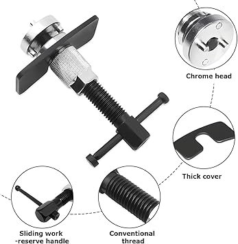 Car Brake Piston Wind Back Tool 3pcsSet Brake Caliper Piston Rewind Tool Auto Rear Brake Pad Wind Back Tool Brake Caliper Wind Back Tool for Replacement of Rear Brake Pad