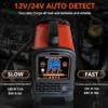 12V 24 Volt Car Battery Charger Heavy Duty 015A Smart Automatic Battery Maintainer HighLow Power Trickle Charger and Desulfator with Auto Shutoff Repair Winter Mode for Car Truck Boat RV