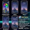Interior Car LED Strip Lights RGB 6 in 1 Ambient Lighting Kits with 315 cm Fiber Optic 16 Million Colors Car Interior Lights with Wireless APP and Remote Control Sync to Music