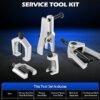 OMT 5in1 Ball Joint Separator Pitman Arm Puller Tie Rod End Tool Set for Front End Service Splitter Removal Kit RD06
