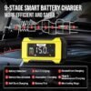 NEXPEAK NC215 15Amp Battery Charger Trickle Charger Car Battery Charger 12V 24V LiFePO4 Lead Acid Portable 9Stage Smart Battery Maintainer wTemp Compensation for Car Truck Lawn Mower Boat Marine