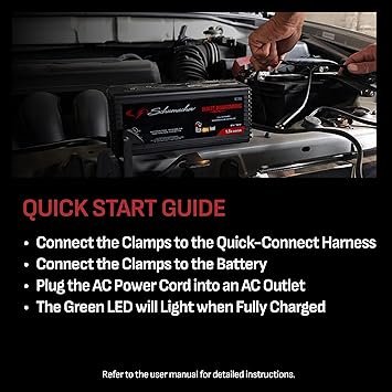 Schumacher Electric Battery Charger and Maintainer SC1355 3in1 Fully Automatic 1.5 Amps 6 Volt and 12 Volt for Motorcycle Power Sport Car and Marine Batteries